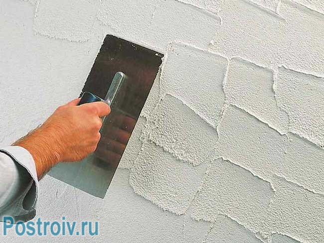 Отделка декоративной штукатуркой стен