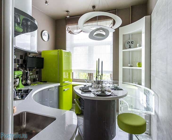 Дизайн современной кухни 9 кв. м. Фото