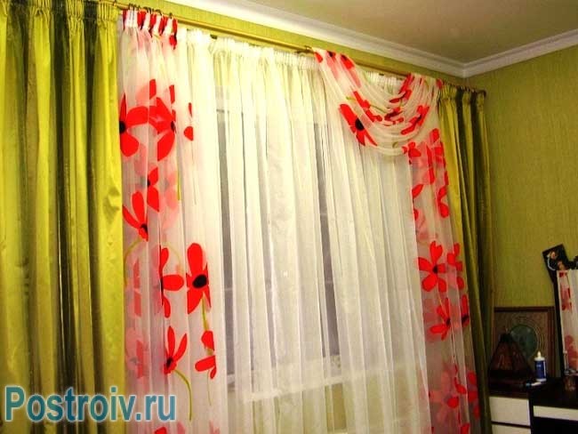Комбинированные шторы в детскую комнату Комбинированные шторы в детскую комнату