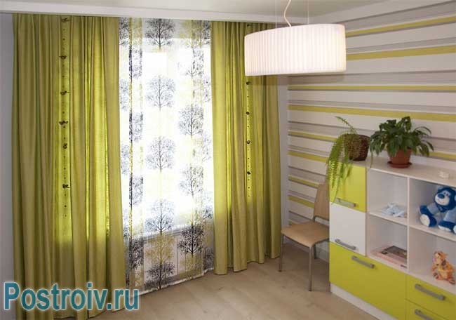 Дизайн штор в детскую оливковый цвет тюль Дизайн штор в детскую оливковый цвет тюль